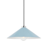 Clivedon Pendant - Polished Nickel/Blue Bird