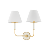 Wedgewood Wall Sconce - Aged Brass/Off-White | shipping 02/13/2026