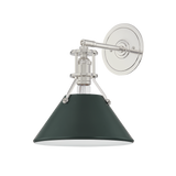 Painted No. 2 Wall Sconce - Polished Nickel/Soft Studio Green | shipping 12/24/2025
