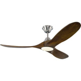 Brushed Steel with Dark Walnut Blades and Light Kit