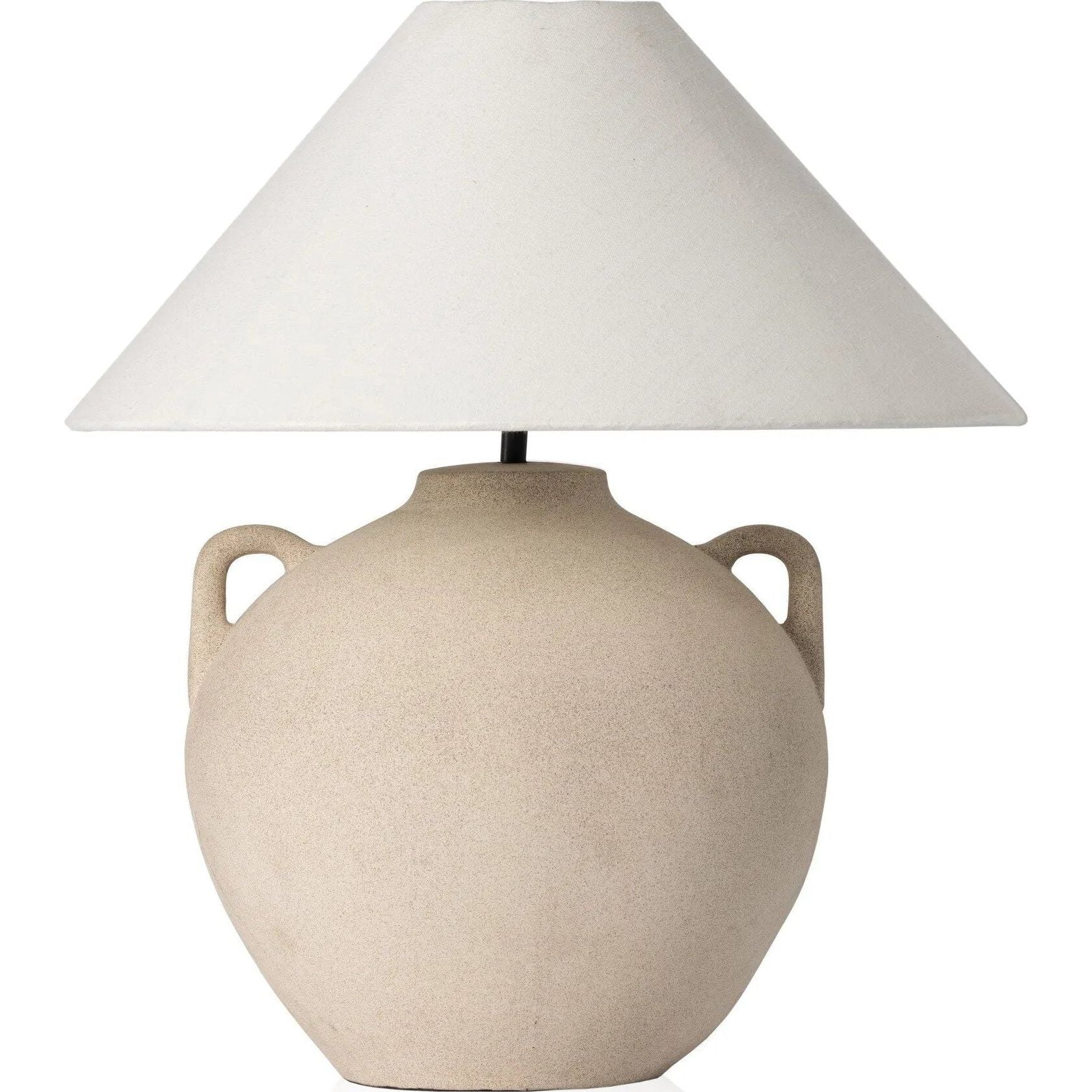 Mays Light Sand Porcelain Table Lamp  Four Hands