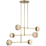 Featuring Melange 54" Multi-Positional Chandelier Antique-Burnished Brass by Visual Comfort at Amethyst Home. Melange 54" Multi-Positional Chandelier in Antique-Burnished Brass with Alabaster
Overall Dimensions: 54" L x 54" W x 65.5" HWeight: 56 lbs.. Amethyst Home provides interior design, new construction, custom furniture, and area rugs in the Seattle metro area