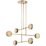 Featuring Melange 54" Multi-Positional Chandelier Antique-Burnished Brass by Visual Comfort at Amethyst Home. Melange 54" Multi-Positional Chandelier in Antique-Burnished Brass with Alabaster
Overall Dimensions: 54" L x 54" W x 65.5" HWeight: 56 lbs.. Amethyst Home provides interior design, new construction, custom furniture, and area rugs in the Washington metro area