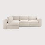 Featuring Mellow Off White Eco Left No Modular Sofa Set by Ethnicraft at Amethyst Home. Comfort ideals form the basis of the Mellow. With clean and classic lines, paired with subtle seam detailing, the Mellow is the welcoming anchor to a liveable lounge space. Choose and place configurable pieces together to create a sofa tailored to your space, or enjoy the convenience of a pre-a. Amethyst Home provides interior design, new construction, custom furniture, and area rugs in the Charlotte metro area