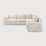 Featuring Mellow Off White Eco Right No Modular Sofa Set by Ethnicraft at Amethyst Home. Comfort ideals form the basis of the Mellow. With clean and classic lines, paired with subtle seam detailing, the Mellow is the welcoming anchor to a liveable lounge space. Choose and place configurable pieces together to create a sofa tailored to your space, or enjoy the convenience of a . Amethyst Home provides interior design, new construction, custom furniture, and area rugs in the Newport Beach metro area