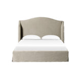 Featuring Meryl Broadway Stone Slipcover Bed by Four Hands at Amethyst Home. Inspired by the curved silhouette of the camel-back sofa, this classic shape is updated with the casual look of a slipcover. Slipcovered styles are fully removable and machine-washable for easy care.KingOverall Dimensions: 86.50"w x 89.00"d x 52.50"hWeight: 217.59 lbsQueenOverall Dimensions: 70.00"w x 89.. Amethyst Home provides interior design, new construction, custom furniture, and area rugs in the Charlotte metro area