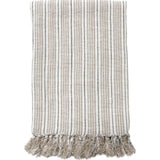 Newport Throw Natural/Midnight  Pom Pom At Home