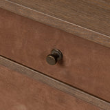 Mikeal Desk - Chestnut Parawood | shipping 10/15/2026