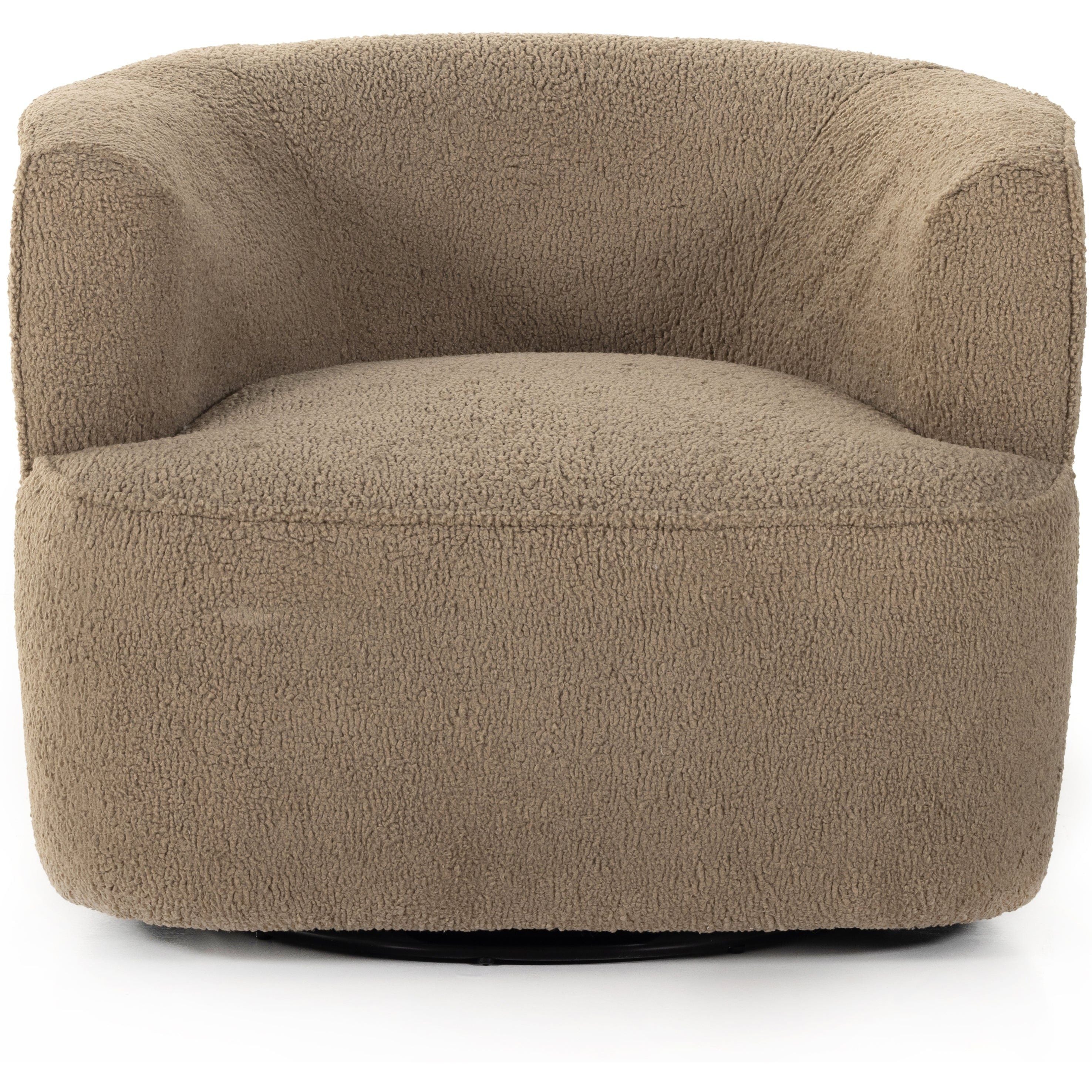 Mila Swivel Chair - Sheepskin Camel  Four Hands