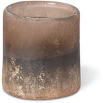 Mocha Organic Glass Hurricane, Small Park Hill Collection