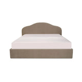 A softer take on tradition. The Maggie Bed reimagines a classic arched headboard with a tapered silhouette and contrasting twisted trim for subtle detail. Upholstered in taupe polyester, the rounded footboard echoes the headboard’s softness for a cohesive look. Amethyst Home provides interior design, new home construction design consulting, vintage area rugs, and lighting in the Charlotte metro area.