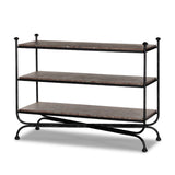 Monroe Bookshelf - Textured Smoke and Russet - Aged Hammered Iron | shipping 12/25/2026