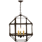 Featuring Morris Medium Lantern Antique Zinc by Visual Comfort at Amethyst Home. The Morris by Suzanne Kasler adds refined charm to any style of kitchen or entryway. Clear or white glass panes adorn the geometric frame in antique zinc, polished nickel or gilded iron, allowing for brighter or more diffused illumination.
Overall Dimensions: 18.5" L x 18.5" W x 26" HWeight: 23 lbs. Amethyst Home provides interior design, new construction, custom furniture, and area rugs in the Laguna Beach metro area