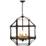 Featuring Morris Medium Lantern Antique Zinc by Visual Comfort at Amethyst Home. The Morris by Suzanne Kasler adds refined charm to any style of kitchen or entryway. Clear or white glass panes adorn the geometric frame in antique zinc, polished nickel or gilded iron, allowing for brighter or more diffused illumination.
Overall Dimensions: 18.5" L x 18.5" W x 26" HWeight: 23 lbs.. Amethyst Home provides interior design, new construction, custom furniture, and area rugs in the Los Angeles metro area