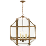 Featuring Morris Medium Lantern Gilded Iron by Visual Comfort at Amethyst Home. The Morris by Suzanne Kasler adds refined charm to any style of kitchen or entryway. Clear or white glass panes adorn the geometric frame in antique zinc, polished nickel or gilded iron, allowing for brighter or more diffused illumination.
Overall Dimensions: 18.5" L x 18.5" W x 26" HWeight: 23 lbs.. Amethyst Home provides interior design, new construction, custom furniture, and area rugs in the Austin metro area