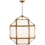 Featuring Morris Medium Lantern Gilded Iron by Visual Comfort at Amethyst Home. The Morris by Suzanne Kasler adds refined charm to any style of kitchen or entryway. Clear or white glass panes adorn the geometric frame in antique zinc, polished nickel or gilded iron, allowing for brighter or more diffused illumination.
Overall Dimensions: 18.5" L x 18.5" W x 26" HWeight: 23 lbs.. Amethyst Home provides interior design, new construction, custom furniture, and area rugs in the Seattle metro area