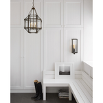 Featuring Morris Small Lantern Antique Zinc by Visual Comfort at Amethyst Home. The Morris by Suzanne Kasler adds refined charm to any style of kitchen or entryway. Clear or white glass panes adorn the geometric frame in antique zinc, polished nickel or gilded iron, allowing for brighter or more diffused illumination.
Overall Dimensions: 13.5" L x 13.5" W x 21.5" HWeight: 14 lbs.. Amethyst Home provides interior design, new construction, custom furniture, and area rugs in the Austin metro area