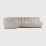 Featuring N701 Beige 90° Round Left Corner Modular Sofa Set by Ethnicraft at Amethyst Home. The N701 sofa is an inviting design that oozes comfort and relaxation. By combining the different modules and sizes, you have unlimited possibilities when it comes to creating your own unique setting. Designed by Jacques Deneef, it’s available in multiple colours and materials, with pre-con. Amethyst Home provides interior design, new construction, custom furniture, and area rugs in the Charlotte metro area