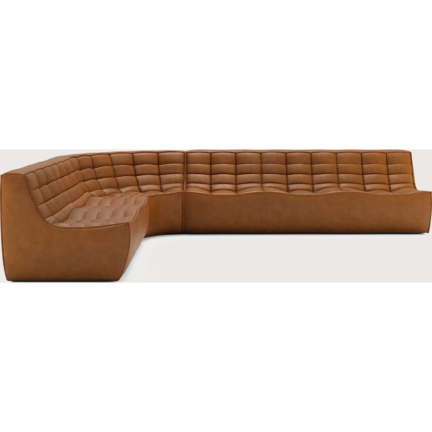 N701 Old Saddle 90° Round Left Corner Modular Sofa Set  Ethnicraft