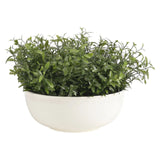 Designed for exterior spaces, this UV-rated product delivers all-season beauty and luxury. Perfect for patios, decks, entryways, or any outdoor living area. Create a luxurious atmosphere with this green Herb, housed in a Pottery Bowl. Amethyst Home provides interior design, new home construction design consulting, vintage area rugs, and lighting in the Park City metro area.