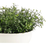Designed for exterior spaces, this UV-rated product delivers all-season beauty and luxury. Perfect for patios, decks, entryways, or any outdoor living area. Create a luxurious atmosphere with this green Herb, housed in a Pottery Bowl. Amethyst Home provides interior design, new home construction design consulting, vintage area rugs, and lighting in the Tampa metro area.