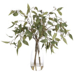 Bring timeless beauty into your home with the green Eucalyptus in a glass jug. With a height of 35", this arrangement offers a striking and elegant presence, blending seamlessly with seasonal or year-round decor. Enjoy its lasting beauty year-round, perfect for adding seasonal flair without any upkeep Amethyst Home provides interior design, new home construction design consulting, vintage area rugs, and lighting in the Monterey metro area.