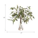 Bring timeless beauty into your home with the green Eucalyptus in a glass jug. With a height of 35", this arrangement offers a striking and elegant presence, blending seamlessly with seasonal or year-round decor. Enjoy its lasting beauty year-round, perfect for adding seasonal flair without any upkeep Amethyst Home provides interior design, new home construction design consulting, vintage area rugs, and lighting in the Salt Lake City metro area.