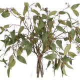 Bring timeless beauty into your home with the green Eucalyptus in a glass jug. With a height of 35", this arrangement offers a striking and elegant presence, blending seamlessly with seasonal or year-round decor. Enjoy its lasting beauty year-round, perfect for adding seasonal flair without any upkeep Amethyst Home provides interior design, new home construction design consulting, vintage area rugs, and lighting in the Winter Garden metro area.