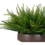 Designed for exterior spaces, this UV-rated product delivers all-season beauty and luxury. Perfect for patios, decks, entryways, or any outdoor living area. Embrace nature?s charm with the green Fern Boston, thoughtfully displayed in a Concrete Bowl. Amethyst Home provides interior design, new home construction design consulting, vintage area rugs, and lighting in the Los Angeles metro area.