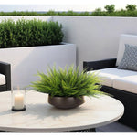 Designed for exterior spaces, this UV-rated product delivers all-season beauty and luxury. Perfect for patios, decks, entryways, or any outdoor living area. Embrace nature?s charm with the green Fern Boston, thoughtfully displayed in a Concrete Bowl. Amethyst Home provides interior design, new home construction design consulting, vintage area rugs, and lighting in the Seattle metro area.