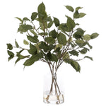 Add a burst of elegance with the green Leaf Branch, set in a glass vase. At 36", this piece captures the natural beauty of each petal, making it ideal for brightening up office desks or kitchen countertops. Enjoy its lasting beauty year-round, perfect for adding seasonal flair without any upkeep Amethyst Home provides interior design, new home construction design consulting, vintage area rugs, and lighting in the Monterey metro area.