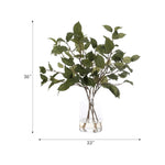 Add a burst of elegance with the green Leaf Branch, set in a glass vase. At 36", this piece captures the natural beauty of each petal, making it ideal for brightening up office desks or kitchen countertops. Enjoy its lasting beauty year-round, perfect for adding seasonal flair without any upkeep Amethyst Home provides interior design, new home construction design consulting, vintage area rugs, and lighting in the Seattle metro area.