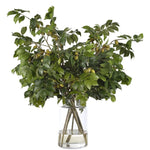 Bring timeless beauty into your home with the green Olive Branch in a glass vase. Measuring 35", it's a versatile addition to your living room, bedroom, or entryway, complementing both classic and modern styles. Experience the charm of this arrangement, maintenance-free and ideal for those who love fresh, vibrant decor Amethyst Home provides interior design, new home construction design consulting, vintage area rugs, and lighting in the Los Angeles metro area.