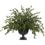 Create a luxurious atmosphere with this green Smilex Branch, housed in a bronze urn. Measuring 51", it's a versatile addition to your living room, bedroom, or entryway, complementing both classic and modern styles. Experience the charm of this arrangement, maintenance-free and ideal for those who love fresh, vibrant decor Amethyst Home provides interior design, new home construction design consulting, vintage area rugs, and lighting in the Portland metro area.