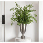 Embrace nature's charm with the green Smilex Branch, thoughtfully displayed in a aluminum vase. Reaching 63", it's a graceful addition that enhances small nooks, shelves, or bathroom vanities, adding a refined touch. Admire the lifelike blooms and rich foliage, providing a timeless touch to your home's ambiance Amethyst Home provides interior design, new home construction design consulting, vintage area rugs, and lighting in the Salt Lake City metro area.