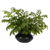 Transform your space with the green Wisteria Leaf, beautifully arranged in a iron pot. Reaching 21", it's a graceful addition that enhances small nooks, shelves, or bathroom vanities, adding a refined touch. Enjoy its lasting beauty year-round, perfect for adding seasonal flair without any upkeep Amethyst Home provides interior design, new home construction design consulting, vintage area rugs, and lighting in the Des Moines metro area.