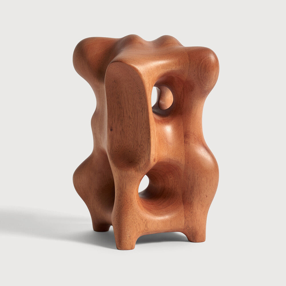 Featuring Natural Mahogany Organic Sculpture by Ethnicraft at Amethyst Home. The contemporary sculptures series was crafted by our in-house master sculptor, Hartoyo. In each piece, the solid mahogany wood is sublimed into geometric and organic shapes. Beautiful from every angle and with the changing light of the day, these intriguing pieces will layer meaning into your home.

ICFF 2. Amethyst Home provides interior design, new construction, custom furniture, and area rugs in the Houston metro area