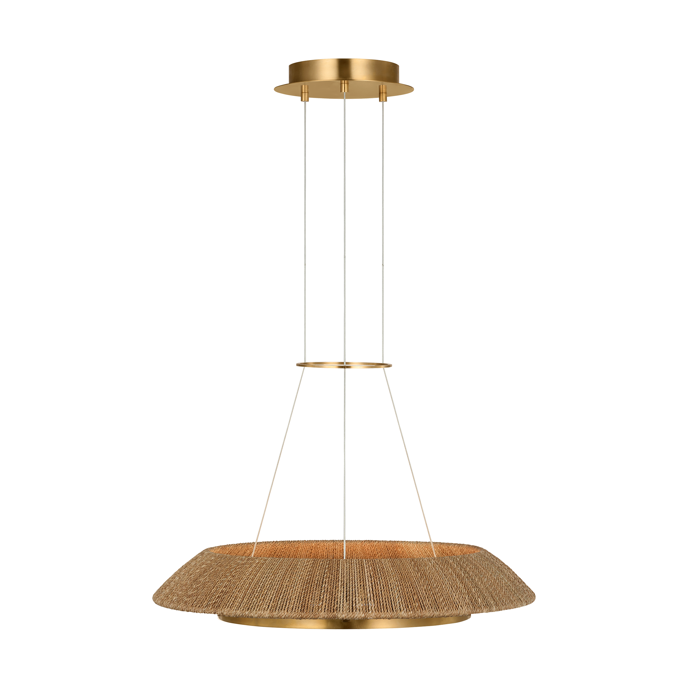 Featuring Noa Small Chandelier Hand Rubbed Antique Brass by Visual Comfort at Amethyst Home. The Noa Small Chandelier by Sean Lavin is a woven series designed to captivate natural elements. This Modern Ring Chandelier is more than just a lighting fixture-it's a statement piece that transforms any space into a haven of modern elegance. Whether suspended above a dining table, in a livi. Amethyst Home provides interior design, new construction, custom furniture, and area rugs in the Dallas metro area