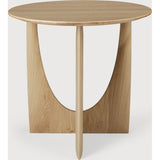 Oak Geometric Side Table  Ethnicraft