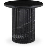 Oranda Black Marble End Table  Four Hands