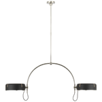 Featuring Oso 54" Linear Arched Pendant Polished Nickel by Visual Comfort at Amethyst Home. Introducing the Oso 54" Linear Arched Pendant in Polished Nickel. This exquisite pendant adds a touch of elegance and sophistication to any space. Its linear arched design creates a statement focal point while the polished nickel finish adds a touch of luxury. Elevate your decor with the Os. Amethyst Home provides interior design, new construction, custom furniture, and area rugs in the Park City metro area