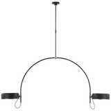 Featuring Oso 72" Linear Arched Pendant Modern Iron and Hand-Rubbed Antique Brass by Visual Comfort at Amethyst Home. Elevate your space with the Oso 72" Linear Arched Pendant. Crafted with modern iron and hand-rubbed antique brass, its elegant design adds a touch of luxury to any room. Experience the sophistication and exclusivity of this pendant's linear arched shape. Perfect for . Amethyst Home provides interior design, new construction, custom furniture, and area rugs in the Houston metro area