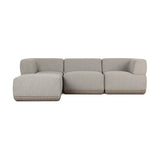 Evander Outdoor 3 Pc Sectional W/ Ottoman - Ramiro Ecru