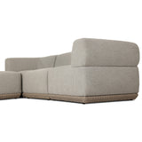 Evander Outdoor 3 Pc Sectional W/ Ottoman - Ramiro Ecru