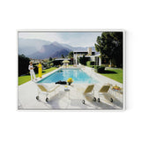 Palm Springs Pool by Slim Aarons - White Maple