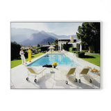 Palm Springs Pool by Slim Aarons - White Maple