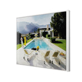 Palm Springs Pool by Slim Aarons - White Maple