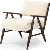 Papile Cream Shearling Chair  Four Hands