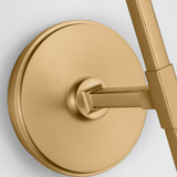 Featuring Perth Single Medium Sconce Burnished Brass by Visual Comfort at Amethyst Home. The Perth Single Medium Sconce in Burnished Brass adds a touch of elegance to any space. Crafted with a timeless sconce design, this piece offers warm and ambient lighting. Perfect for creating a sophisticated and exclusive atmosphere in any room.
Overall Dimensions: 5.5" L x 5.5" W x 17" H. Amethyst Home provides interior design, new construction, custom furniture, and area rugs in the Charlotte metro area