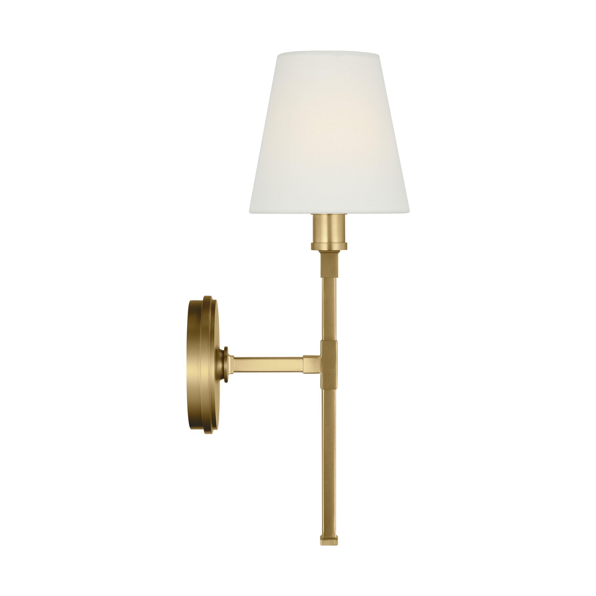 Featuring Perth Single Medium Sconce Burnished Brass by Visual Comfort at Amethyst Home. The Perth Single Medium Sconce in Burnished Brass adds a touch of elegance to any space. Crafted with a timeless sconce design, this piece offers warm and ambient lighting. Perfect for creating a sophisticated and exclusive atmosphere in any room.
Overall Dimensions: 5.5" L x 5.5" W x 17" H. Amethyst Home provides interior design, new construction, custom furniture, and area rugs in the Des Moines metro area